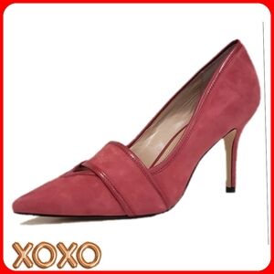 WHBM Hayden Suede Pumps in Fire Quartz Perfect for Valentine's Day